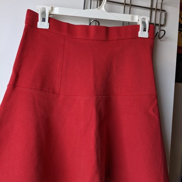 Madewell Red Flare A Line Mini Swing Skater Skirt Size 2 - Picture 7 of 8